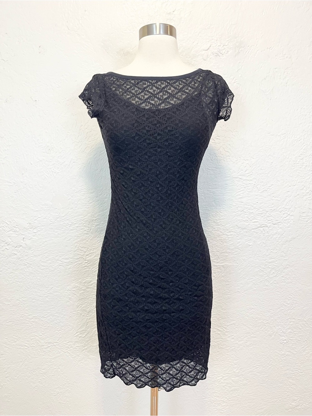 Vintage Y2K Victoria’s Secret Lace Dress VS Tee Shop Label Black XS Extra Small